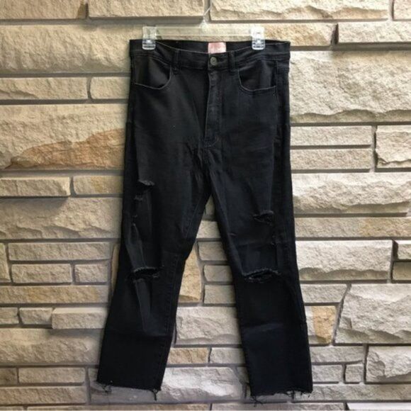 SHOW ME YOUR MUMU SOHO ZIP UP SKINNIES IN VINTAGE BLACK 31 - Picture 6 of 12